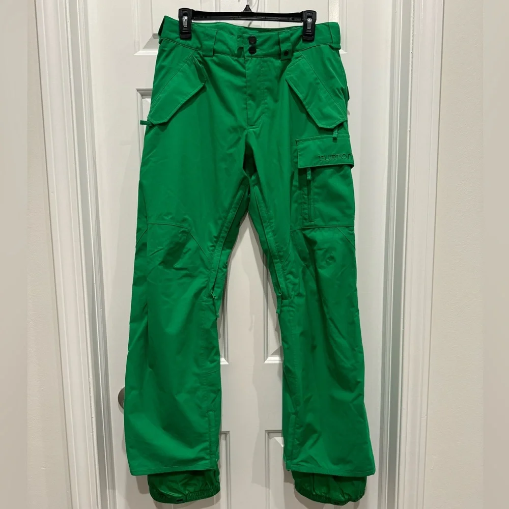 Burton snow pant ski snowboard women’s green cargo insulated winter cold gear